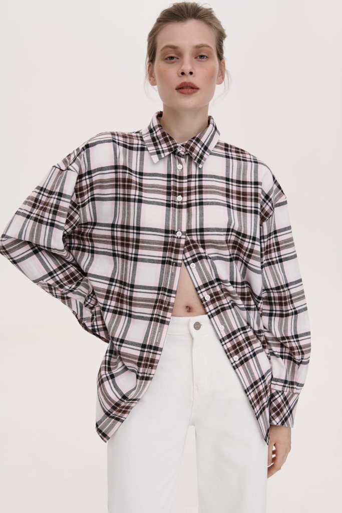 КАРТАТА СОРОЧКА ВІЛЬНОГО СИЛУЕТУ 18-3B зображення